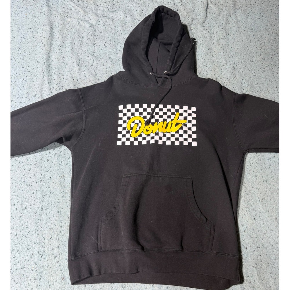 Donut Hoodie Large Streetwear Y2K Donut Media Graphic